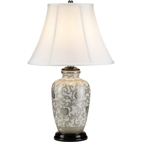 ElsteadthistleTHISTLE-TL - Lampe de table à 1 lumière - Blanc, finition argentée, E27 (1/4)