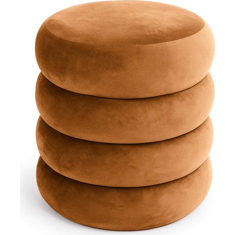 Tabouret en velours avec rangement 42 cm SNUGGO Cuivre (1/5)