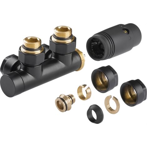 Ensemble de robinets thermostatiques Invena PROV noir 1 kg (1/3)