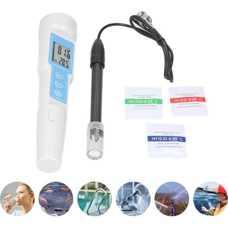 pH-Meter/Alkalinometer-Stift PH-6020A mit Digitalanzeige, hochpräzises pH-Messgerät für Aquarien, pH- und Temperaturmessung. (1/5)