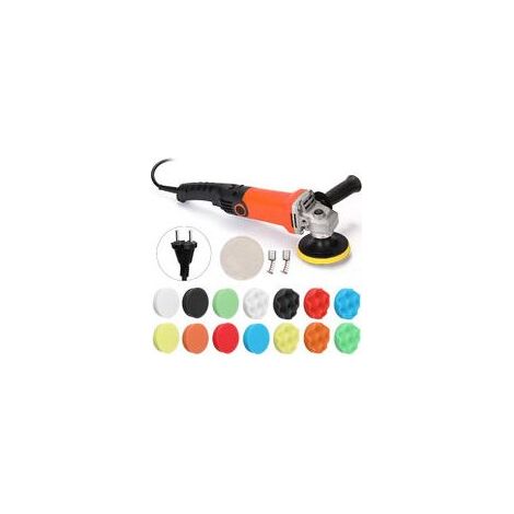 1200-W-Rotationspoliermaschine mit 100-mm-Polierscheibe, 600 bis 8800 U/min, 6 Geschwindigkeitsstufen und 15 Zubehörteilen (1/5)