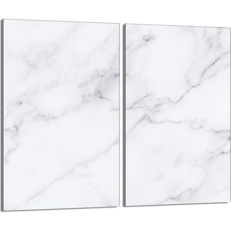 Piastra protettiva in vetro per stufa 2x30x52 Marmo (1/5)