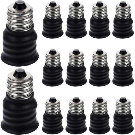 15 adaptateurs pour ampoules, convertisseurs de base de lampe de lustre, adaptateurs de douille (E12 vers E14) (1/2)