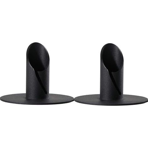 BRAVIX Lot de 2 bougeoirs pour bougie conique Noir pour salon salle à manger décoration de table Art moderne classique (1/5)
