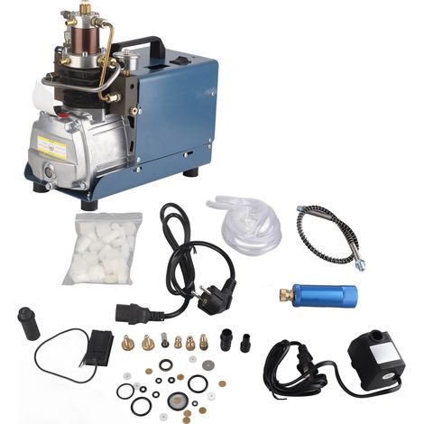 Compresseur d'air électrique haute pression 30Mpa/4500Psi, pompe industrielle ZW-007LTEU, prise 220V, équipement professionnel robuste. (1/5)