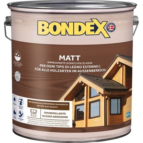 BONDEX MATT impregnante legno noce scuro 750 ml (1/4)