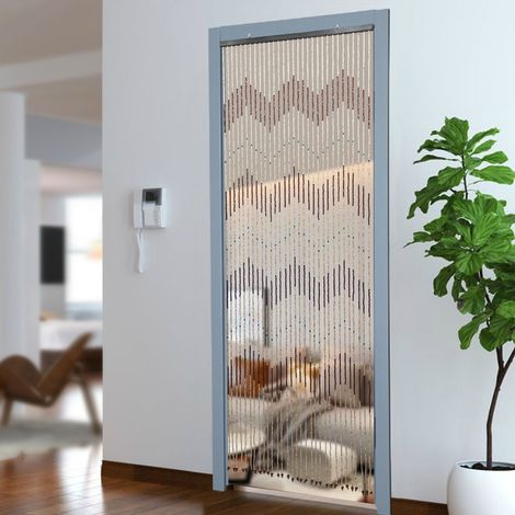 220cm x 90cm Hölzerne Perlen Bambus Tür Vorhang Sommer Jalousie Fliege Moskito Bildschirm (1/5)