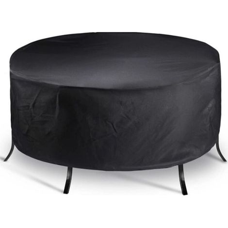 Housses pour Salons De Jardin Ronde 200x94cm, Imperméable Housse De Table Exterieur Ronde, Housse De Protection Salon De Jardin 420D Oxford Tissu, Coupe-Vent