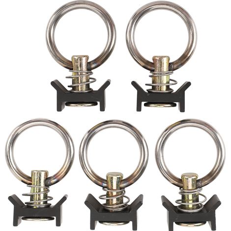 5 pièces L Rail d'arrimage à goujon unique, fixation polyvalente et sécurisée, crochet de Point d'ancrage pour camion, lit, remorque, UTV, ATV, moto (1/5)