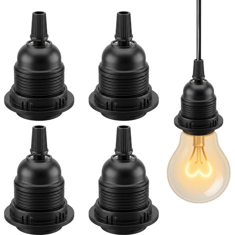 4 Pièces Douille Ampoule E27 250V 60W 4A Douille Lumière E27 a Visser (1/5)