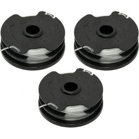 Bobine De Fil Pour Debroussailleuse - 2,4 mm - Forme Ovale Aerodynamique - Compatible Avec Modeles A1 A3 A5 - Lot De 3 (1/4)
