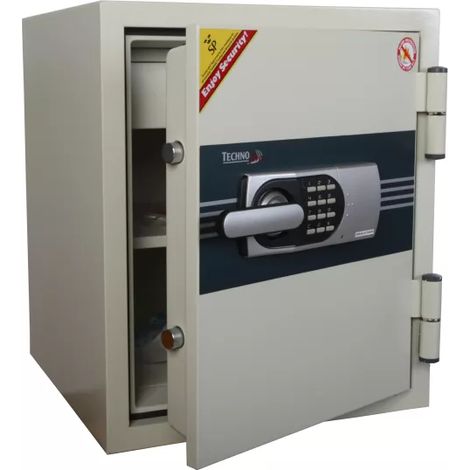 TECHNOFIRE - Armoire ignifuge pour papier protection 1h30 à combinaison électronique digitale, 2 pênes, 50 L, 60x47x47