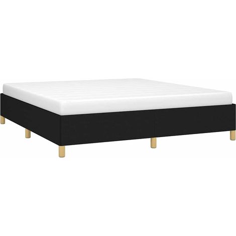 Bed Frame without Mattress Black 180x200 cm Super King Super King Fabric vidaXL