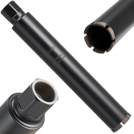 Broca de Núcleo para Perforación en Húmedo, 63,5 mm Diámetro, 356 mm Profundidad, Tecnología de Soldadura de Alta Precisión, para Hormigón Armado, Ladrillo y Mampostería, 412 x 63 x 63 mm (1/5)