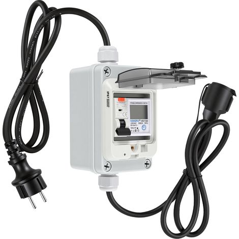 TolleTour Medidor portátil 16 A 400 V CEE con diferencial 3 m (1/5)
