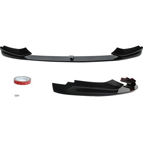 Separador del parachoques delantero, plástico ABS, compatible con vehículos de lujo Serie 4, negro brillante. (1/2)