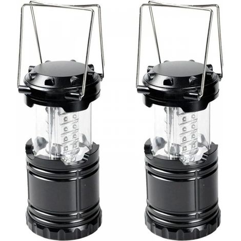 Lanterne portative, Lampes de camping, lampe torche 30 LED pour les pannes de courant, éclairage de tente d'urgence, matériel et fournitures de survie en cas d'ouragan, lampe à piles,2 Pièces (1/5)