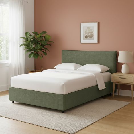 Letto Singolo Staines, Sfoderabile, Contenitore Made in Italy, Verde (1/5)