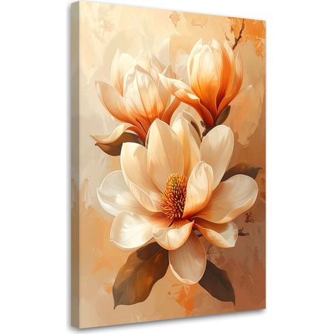Bild auf Leinwand Cremige Magnolie in warmen Orangetönen 20x30 (1/5)