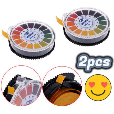Compteur d'acidité alcalin, 2 pièces, papier de Test indiquant le PH, salive, tournesol du sol, mesure précise 1-14 PH 10m