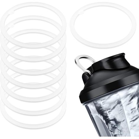 8pcs Replacement Seals for Electric Bottle Protein Shaker 24oz, Leak-Proof Silicone Sealing Parts Replacement Part for Lid Pourer Spout BPA Free (1/5)