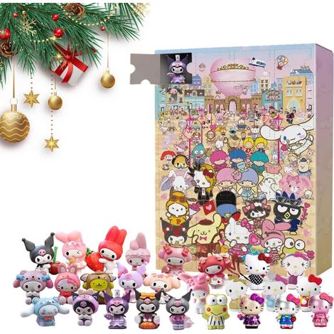 Calendrier de l'Avent de Noël, 24 figurines de Noël à collectionner, personnages d'anime, jouets de décoration (1/5)