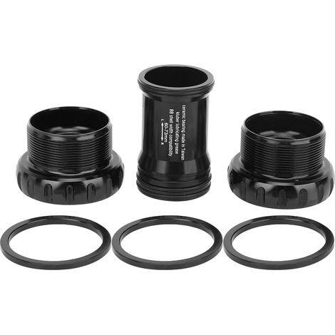 Pédalier creux BB91/92 avec roulements céramiques pour vélo, accessoire vélo noir fileté (1/5)
