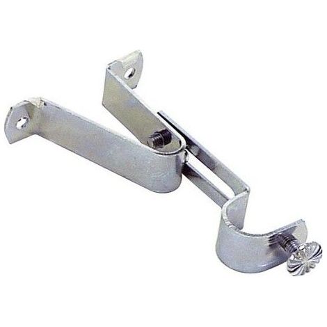 Support de Barre 16 mm.Ø Extensible Frontal Chrome