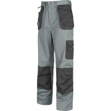 Pantalón de trabajo multibolsillos con refuerzo en rodilleras WORKTEAM Combi B1419 54 Gris Claro+Gris Oscuro (1/3)