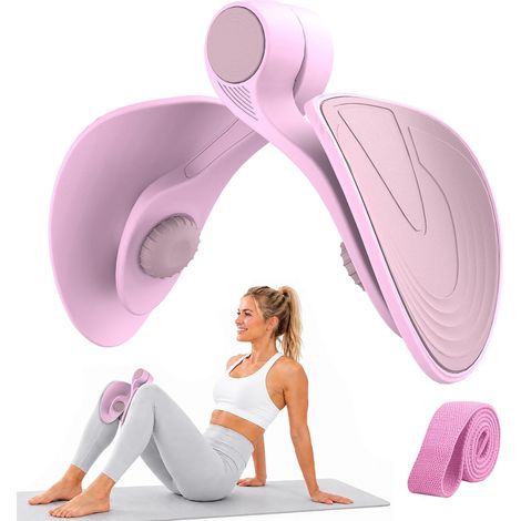 Appareil de Musculation 16KG pour Périnée et Fessiers, Entraîneur Kegel avec Bande(Rose (1/5)