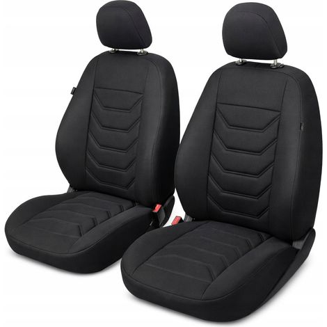 Fundas para asientos delanteros de coche COMFORT negras 1+1 universales (1/5)