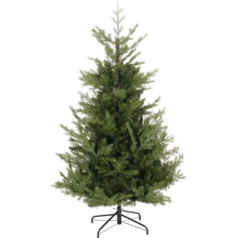 Weihnachtsbaum, Kunsttanne, realistisches Aussehen, schneller Aufbau, Kunststoff, Grün, 100 x 100 x 150cm (1/5)