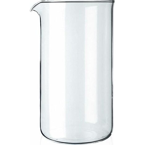 Trimec – Verre à piston de rechange 1 litre – Verre borosilicate transparent – Résistant à 250°C – Compatible lave-vaisselle – Diamètre 10 cm (1/5)