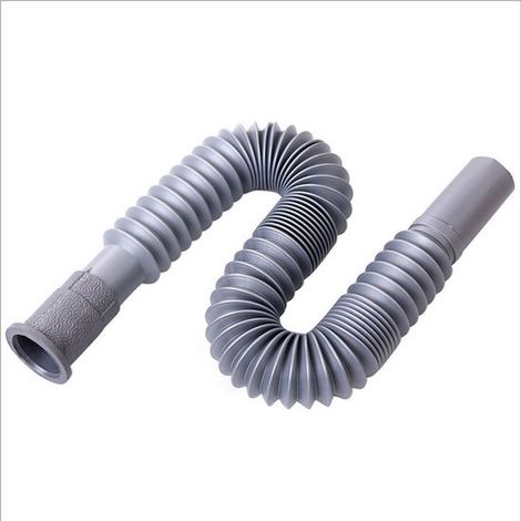 Tubo di scarico per lavello, tubo di scarico estensibile, tubo per lavandino, tubo di scarico, in plastica, 32 x 3,2 x 3,2 cm, per lavelli da cucina e da bagno (1/5)