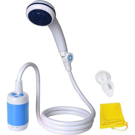 Douche Portable Douche de Camping avec Tête de Douche Vanne D'arrêt et Batterie 4800mAH intégrée (1/5)