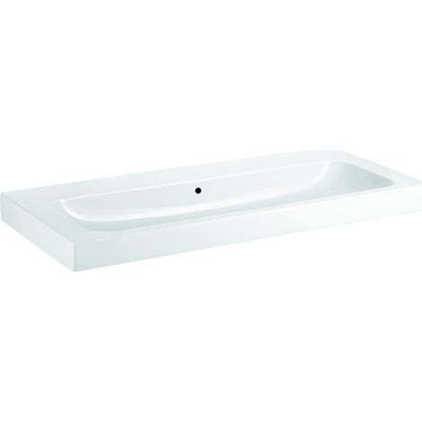 Lavabo FORMAT design 120 x 48.5 cm. blanc F-clean. sans trou robinettrie. avec débordement