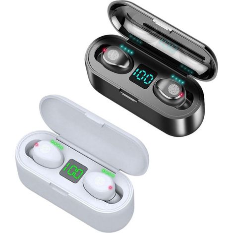 F9 HEADPHONE : Écouteurs Bluetooth Sans Fil avec Power Bank Intégrée
