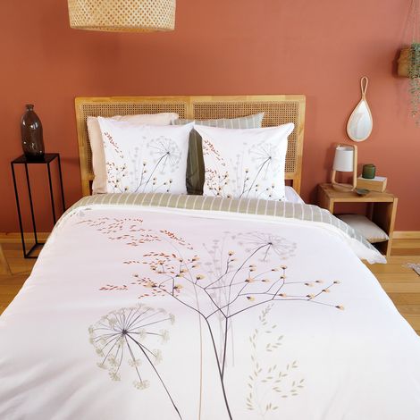 Parure de lit SOLIFLORE coton Taie 63x63 cm 240x220 cm (1/5)