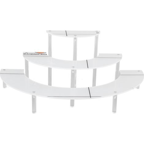Présentoir en acrylique transparent à 3 niveaux pour produits alimentaires et desserts, avec étagère amovible et rehausseur rond, idéal pour la maison, le restaurant, le bureau ou le magasin.