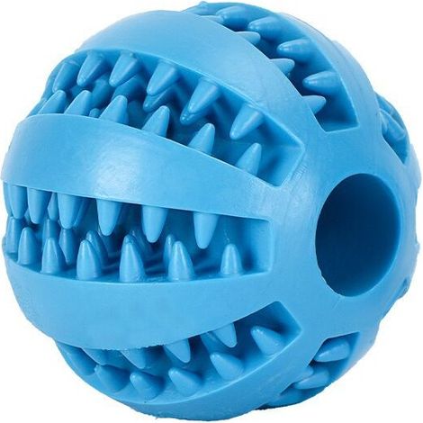 Balle ludique en caoutchouc naturel, 5 cm de diamètre (bleue) (1/5)