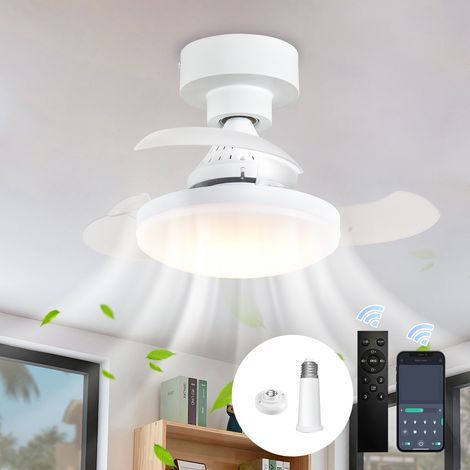Ganeed – Ventilateur de plafond rétractable sans pales – Lumière LED dimmable 3000K à 6000K – 4 vitesses – Télécommande – Installation câblée