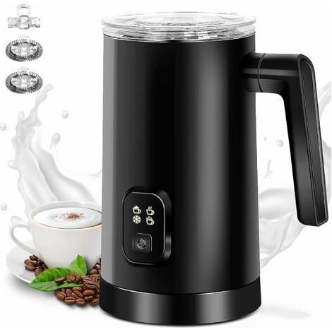 Montalatte elettrico 4 in 1, montalatte da 350 ml, scaldalatte multifunzionale, cioccolatiera, montalatte automatico a freddo con protezione (1/5)