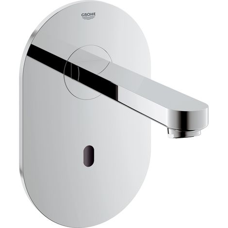 Grohe 36273000 Euroeco Cosmo E Rubinetto Elettronico con Fotocellula per Lavabo, Installazione a Parete, Cromo