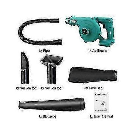 Souffleur d'air sans fil pour aspirateur électrique de jardin Makita 18 V (neige, poussière, feuilles)