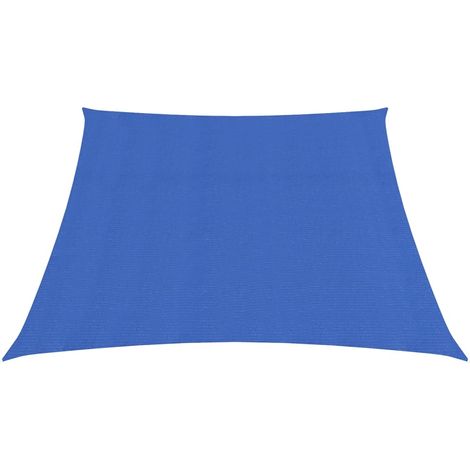 Voile toile d'ombrage parasol 160 g/m² PEHD 3/4 x 2 m bleu