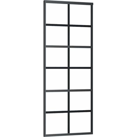 Maison Exclusive - Schiebetür ESG-Glas und Aluminium 76x205 cm Sc (1/5)