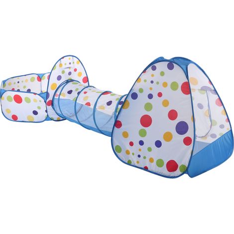 Tentes de jeu pour enfants, maisonnettes pliables pour tout-petits avec tunnels de jeu et paniers de basket pour une utilisation intérieure et extérieure (1/5)