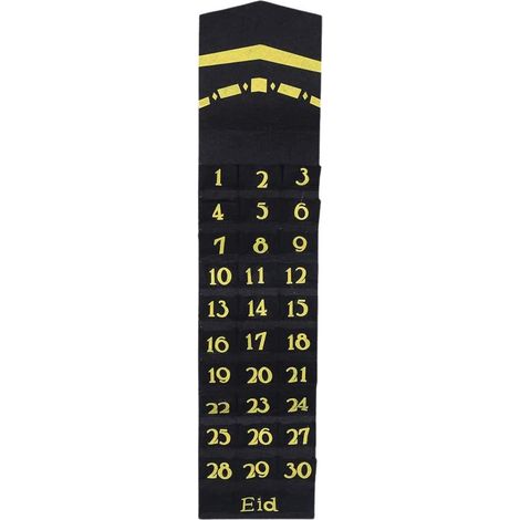 Calendrier de l'Avent Ramadan  Sac de Compte à Rebours à Suspendre  Poche Murale de Stock (1/5)