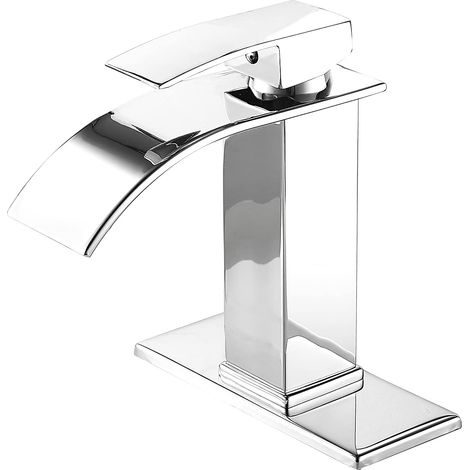 Robinet cascade chaud et froid,argent