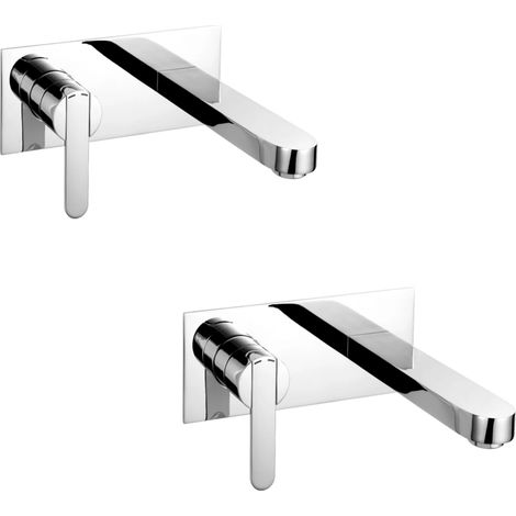 Francis Pegler Strata Tap Set Wall Mounted Basin Mono & Bath Filler Chrome (1/2)